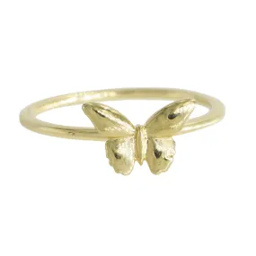 14k Gold Butterfly Ring