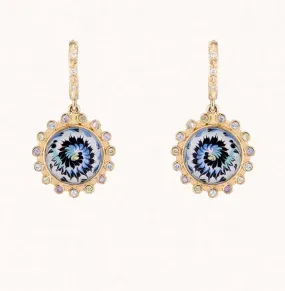 14K Yellow-Gold Mini Tie-Dye Drop Earrings