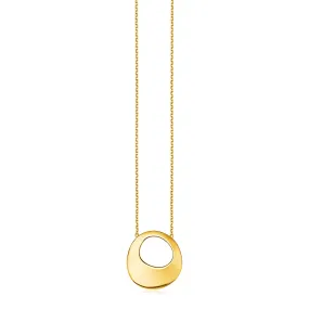 14k Yellow Gold Necklace with Oval Pendantrx60060-18-rx60060-18