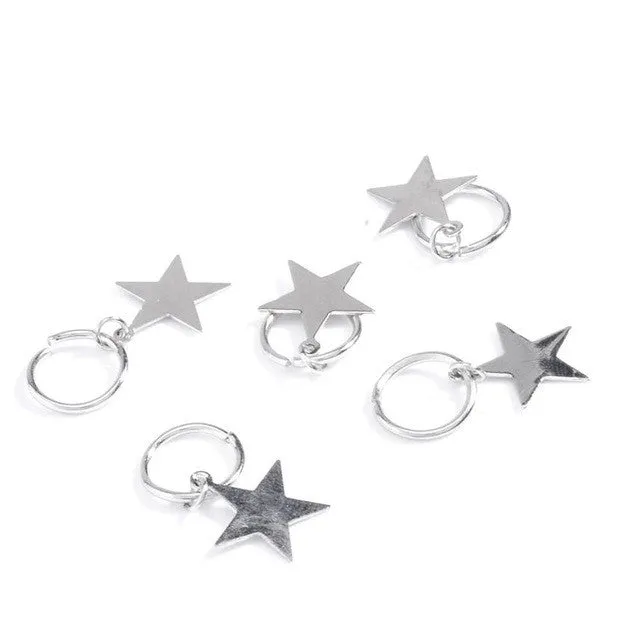 1Set/5Pcs Hair Clip Fashion Girl Punks Shell Star Hair Accessories For Girls Acessorios Para Cabelo#121 SM6