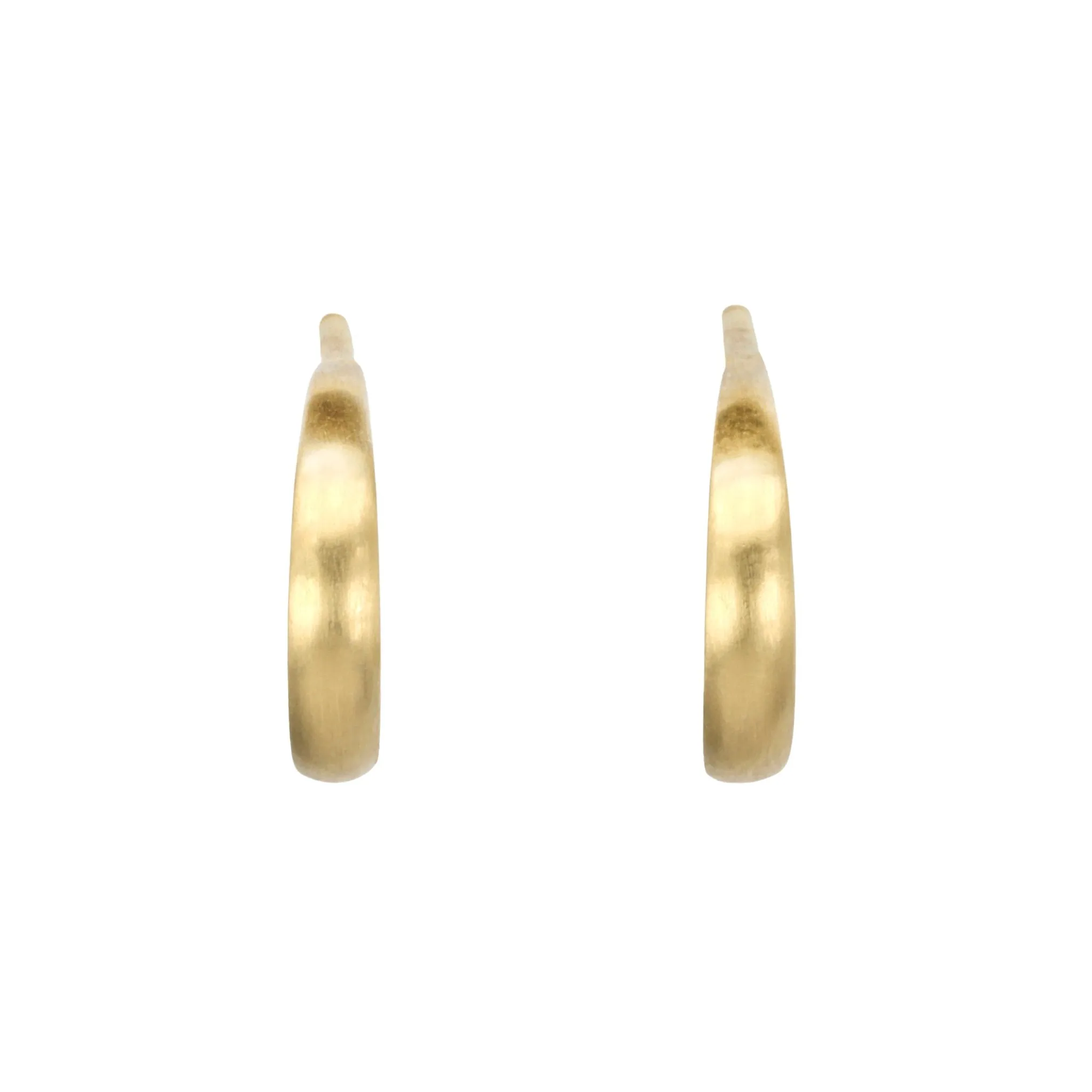 20K Gold Extra Small Tapered Hoop Earring