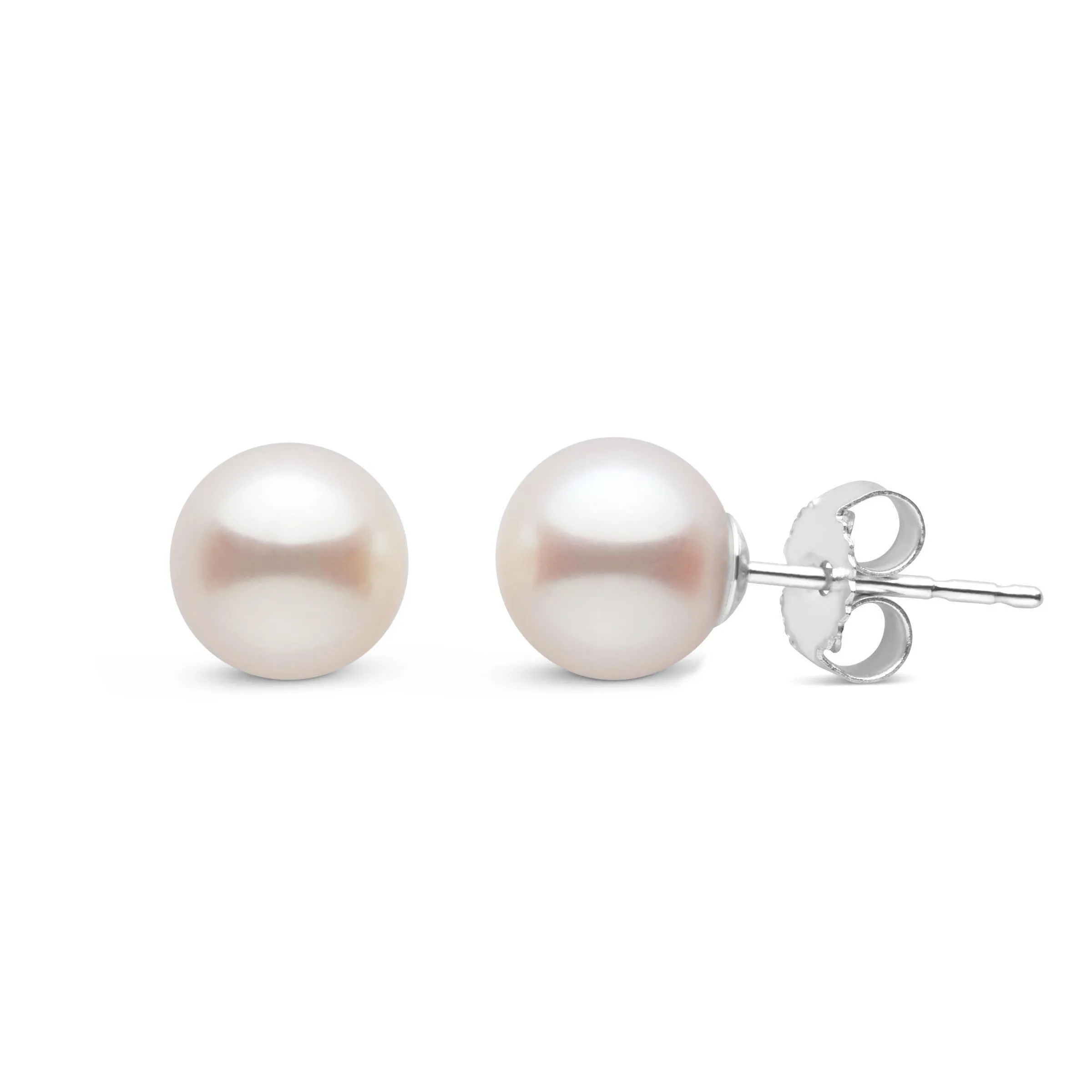 6.5-7.0 mm AAA White Freshwater Pearl Stud Earrings