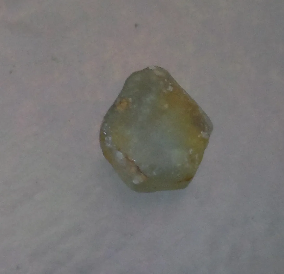 6.70cts. LEAF GREEN COLOR MONTANA SAPPHIRE CRYSTAL ROUGH