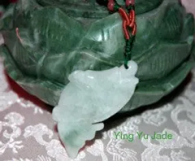 Abundance Lucky Burmese Jadeite Fish Necklace (BJNECK20)