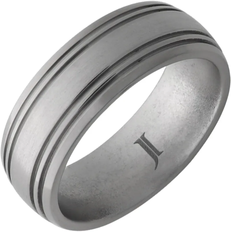 Aerospace Grade Titanium Satin Dome Ring