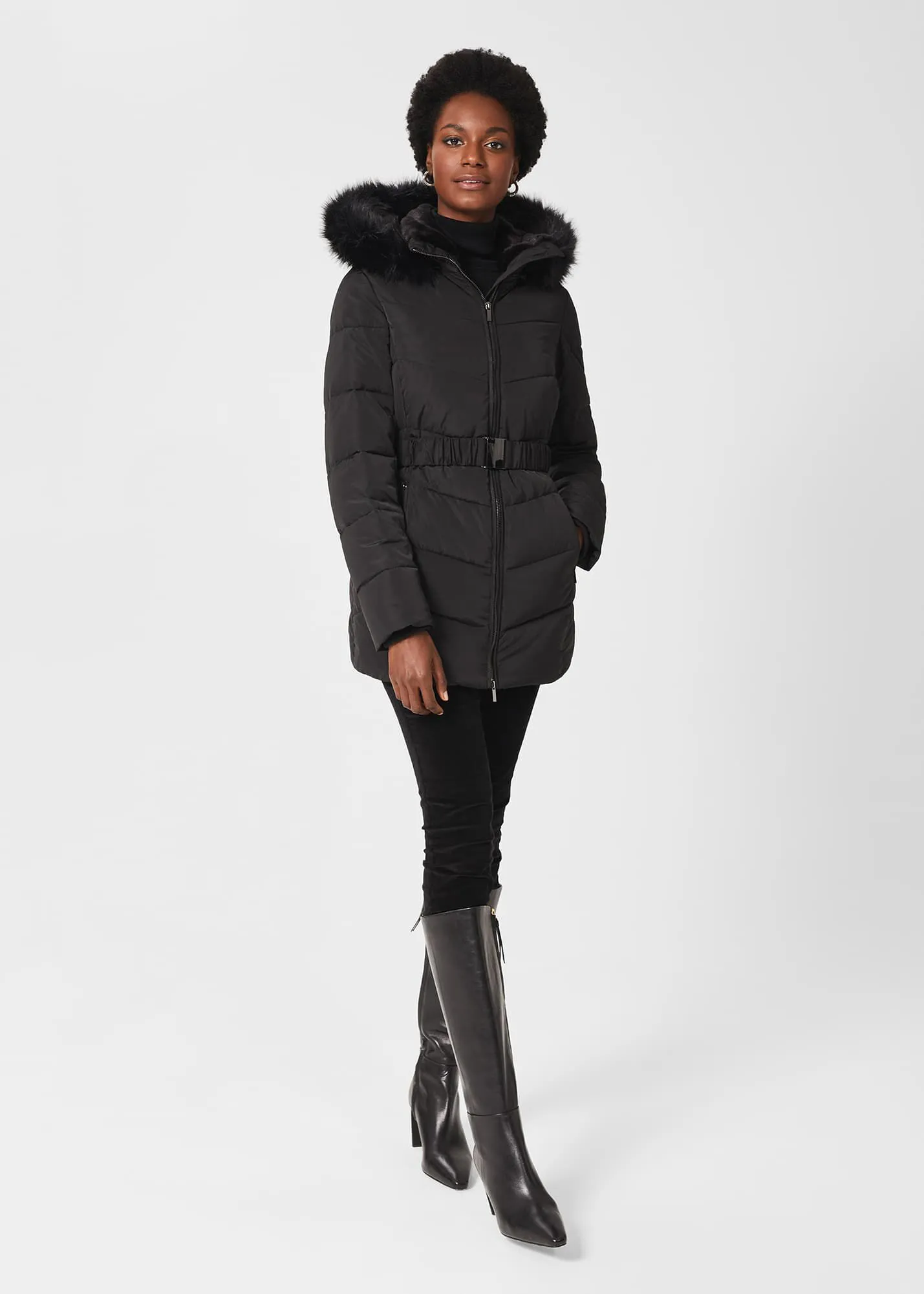 Allie Belted Puffer Jacket 