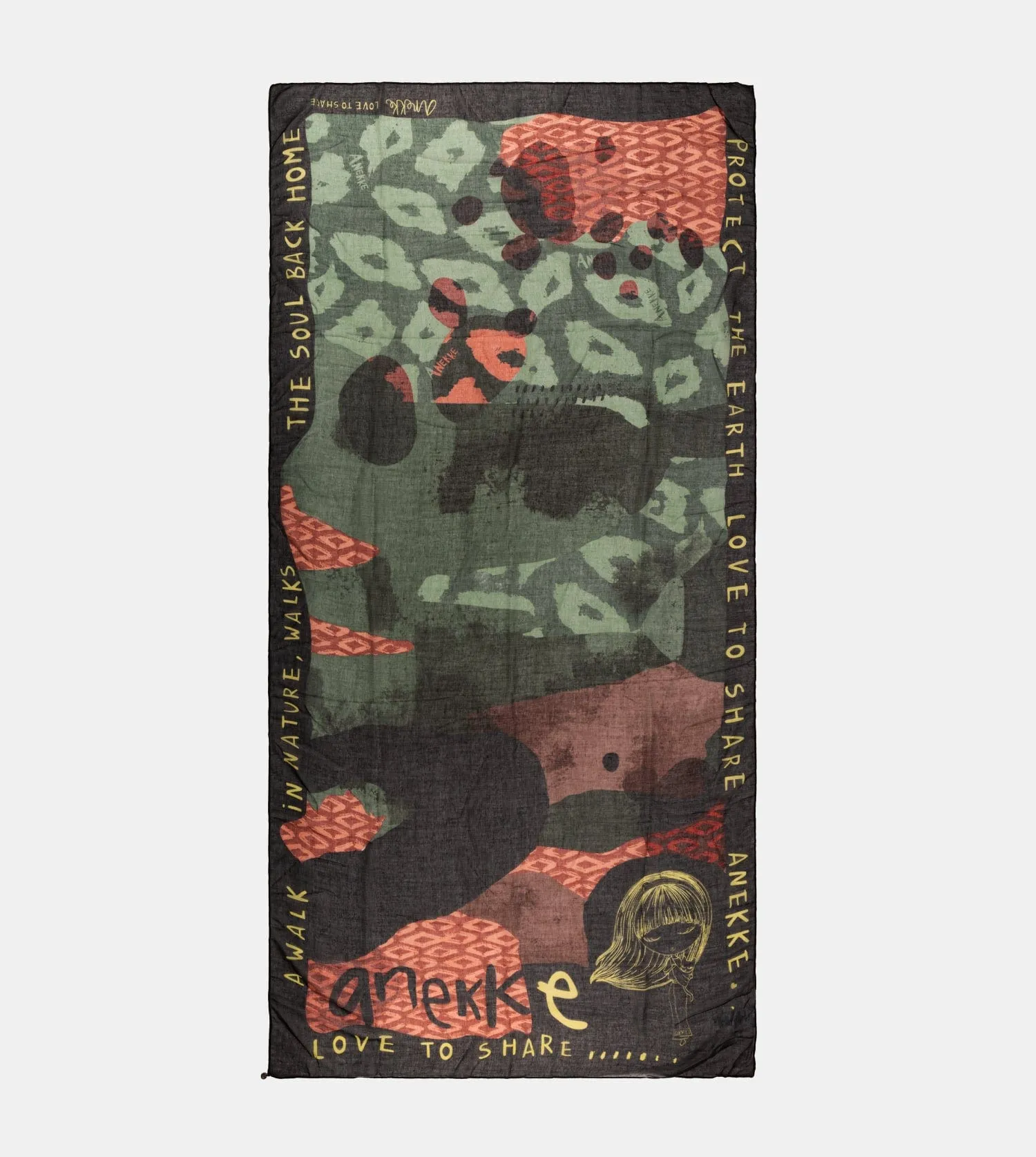 Amazonia green printed scarf