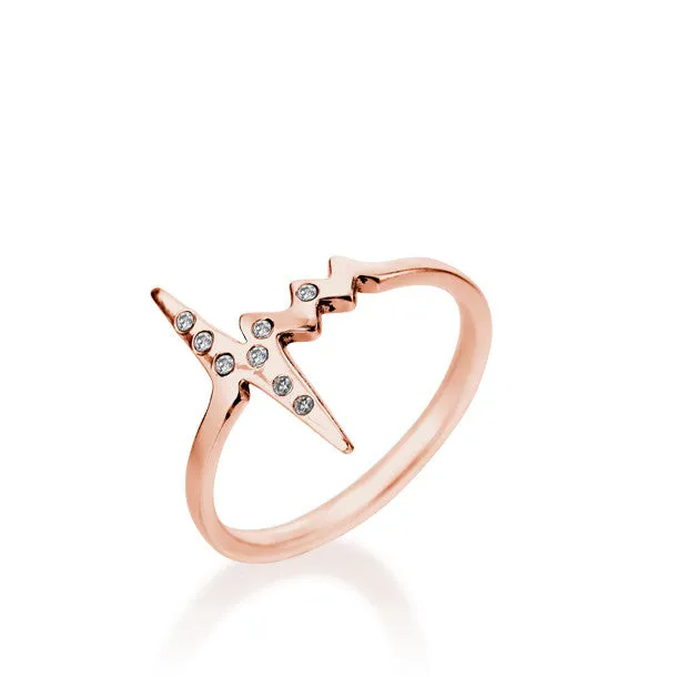 AMOUR TINY HEARTBEAT DIAMOND RING