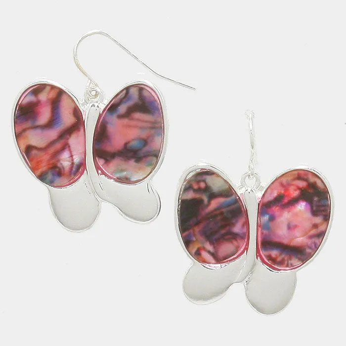 Animal Abalone Dangle Earrings