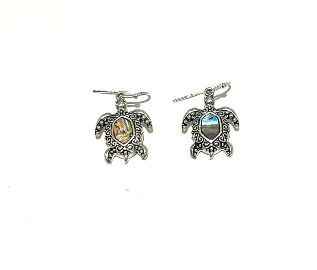 Animal Abalone Dangle Earrings