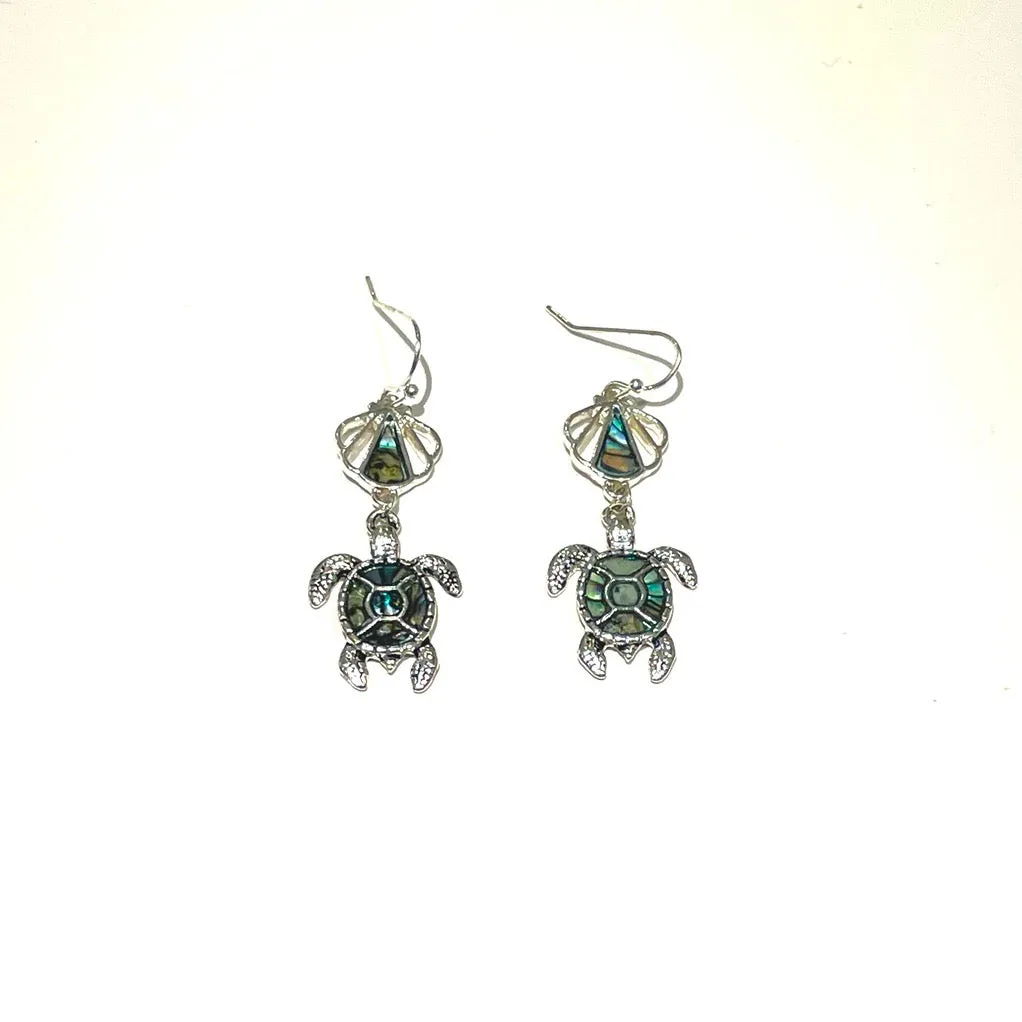 Animal Abalone Dangle Earrings