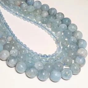 Aquamarine Round Beads