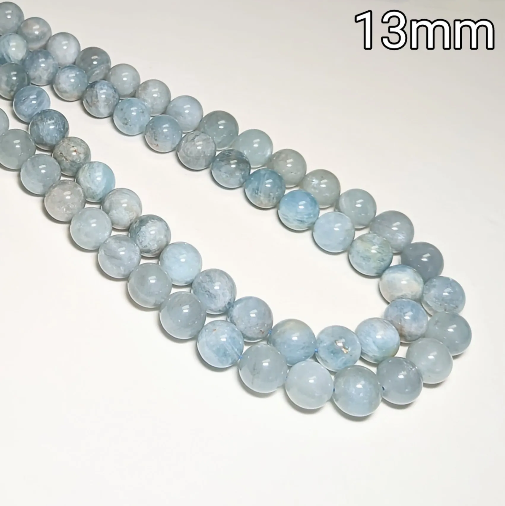 Aquamarine Round Beads