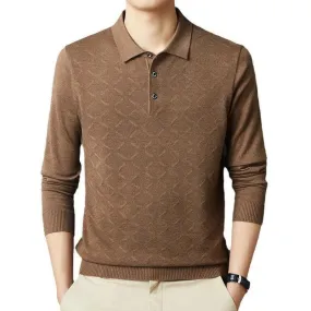 Argyle Pattern Polo Shirt for Men