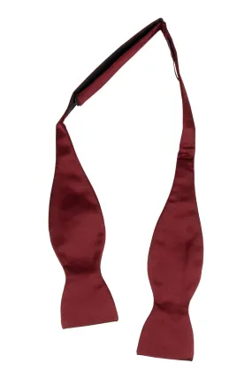 Ascot Plain TYO Bow Tie Burgundy