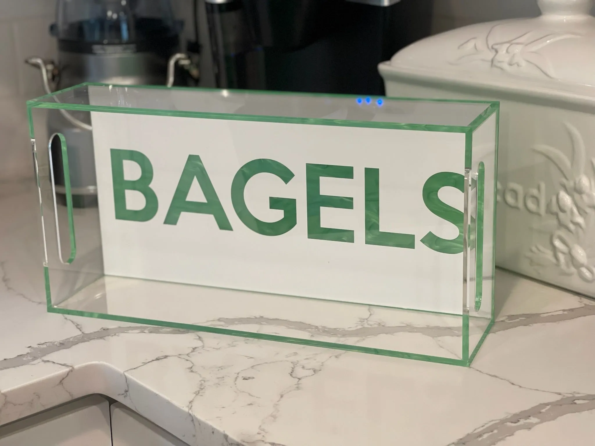 Bagels  & Smores Acrylic Trays with Slotted Handles