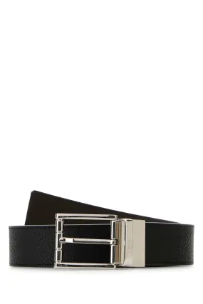 Bally Black Leather Reversible Belt