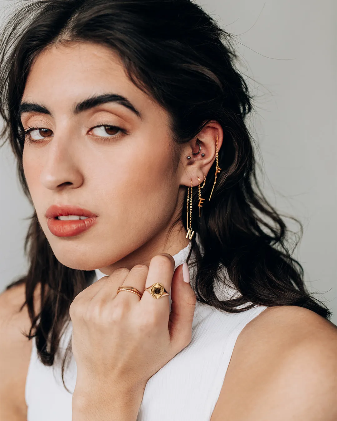 Beto Single Gold Earring