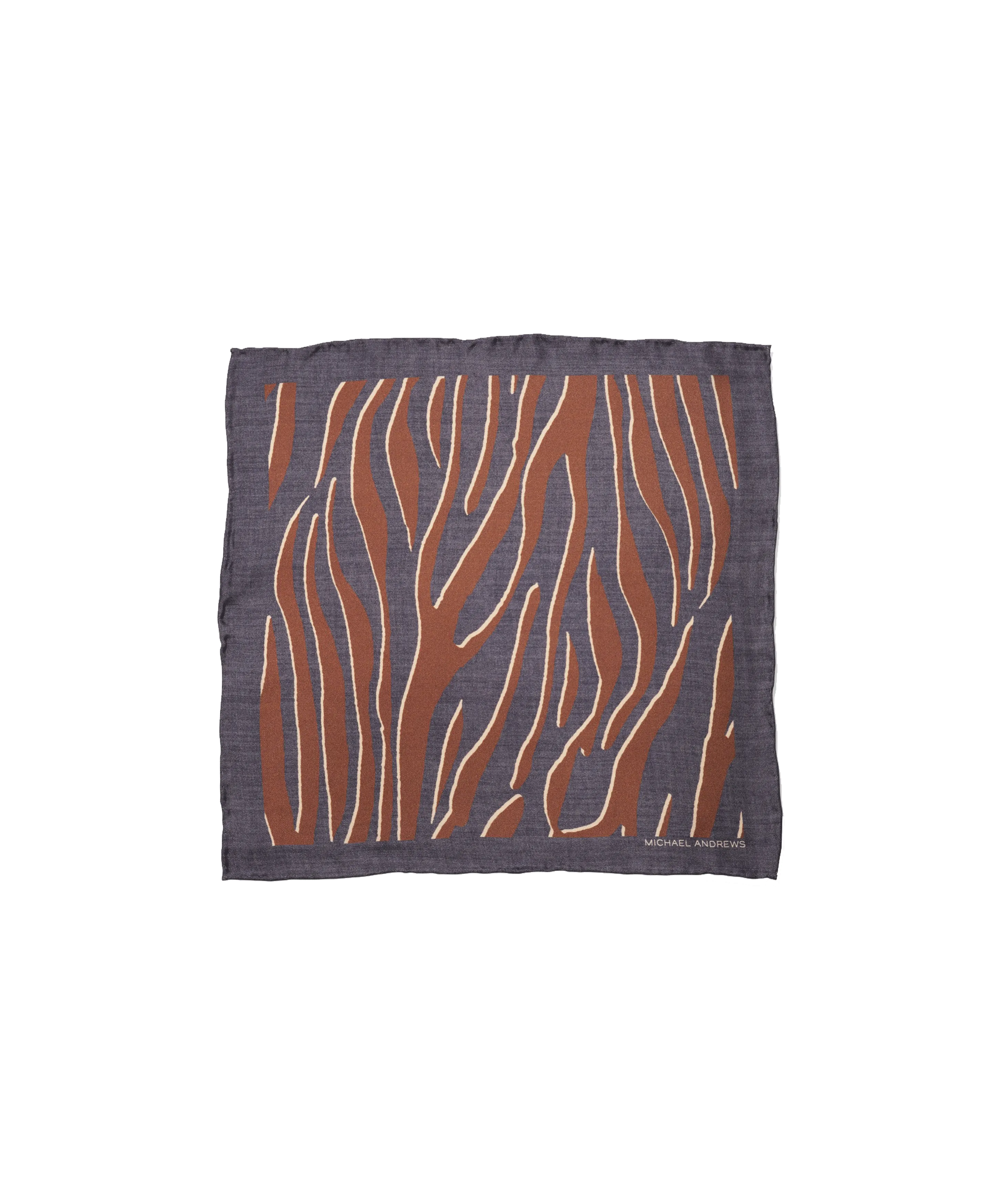 Black, Brown & Ivory Tiger Print Pocket Square | He Spoke Style