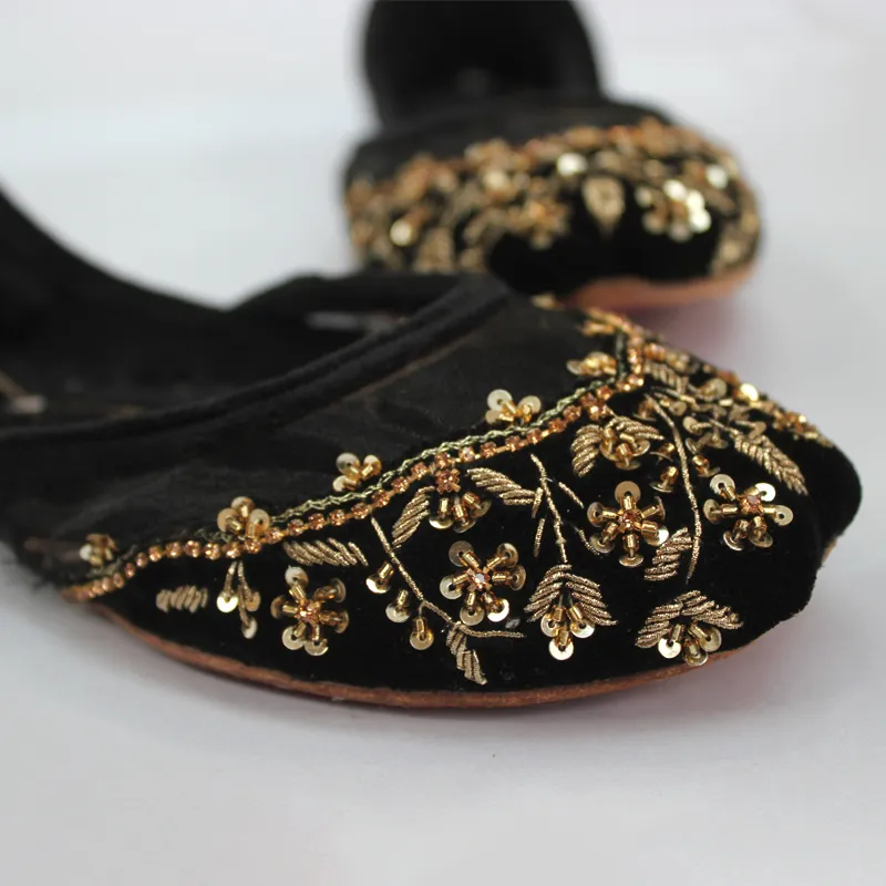 Black Fancy Khussa for women