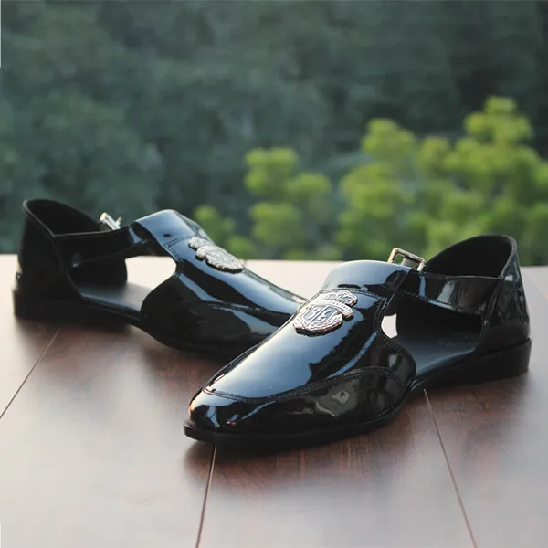 Black Leather Suede Moccasin For Men