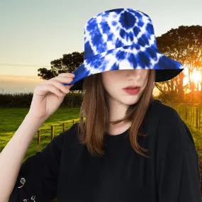 Blue Shibori Tie Dye Bucket Hat