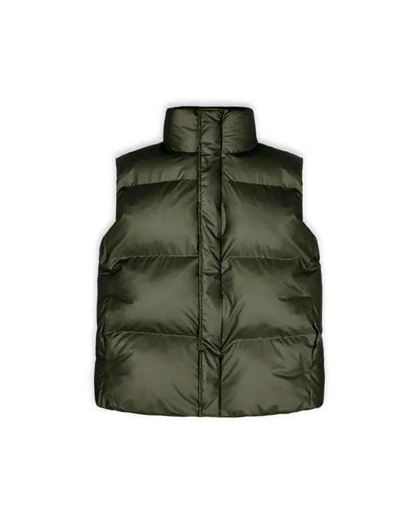 Boxy Puffer Vest Evergreen | Rains | Watch Wear