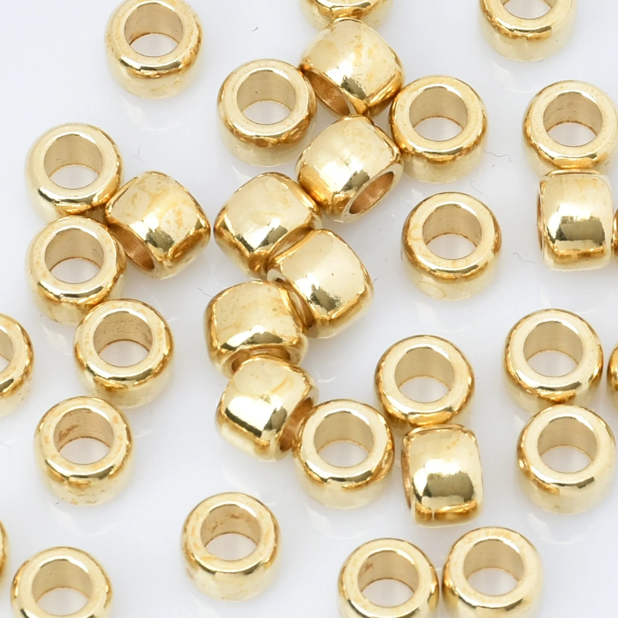 Brass Round Spacer Beads Metal Spacer Beads Spacer Loose Jewelry beads Wholesale Beads 100pcs 102948