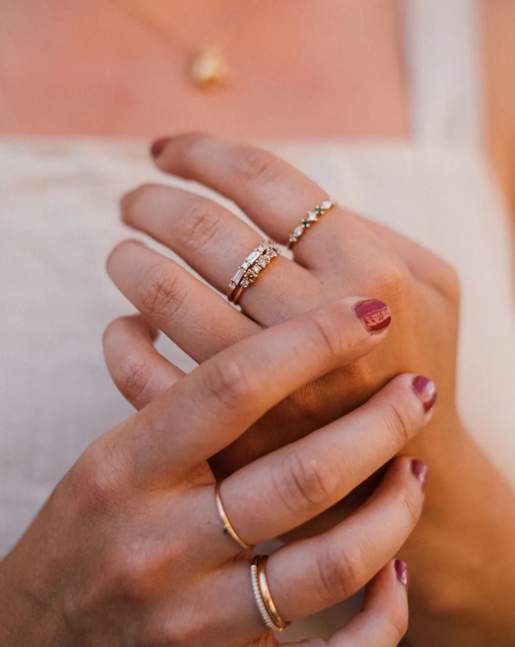 Brigitte Ring with Chocolate Diamonds and Champagne Diamonds