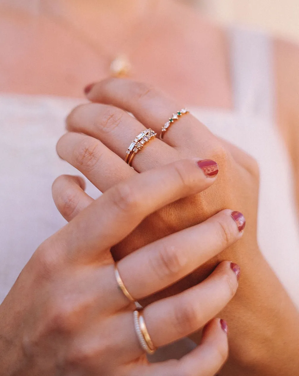 Brigitte Ring with Chocolate Diamonds and Champagne Diamonds