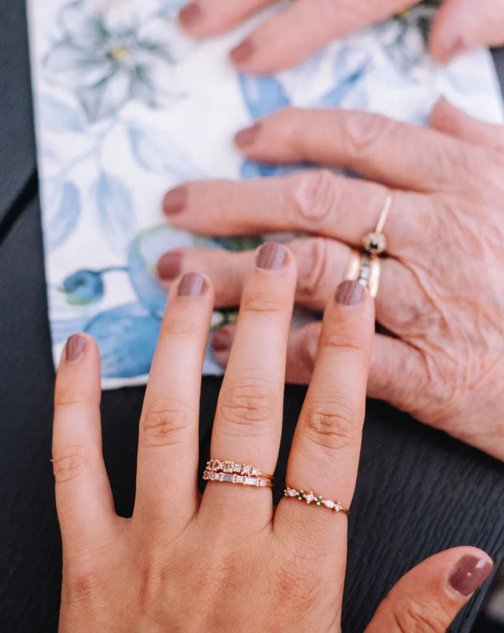 Brigitte Ring with Chocolate Diamonds and Champagne Diamonds