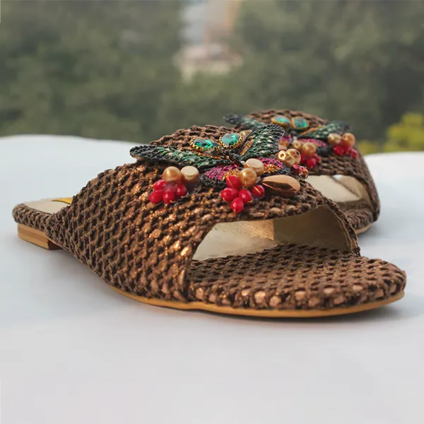 Brown Fancy Slippers for women