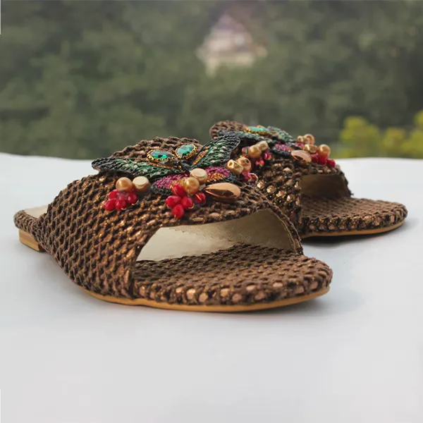 Brown Fancy Slippers for women