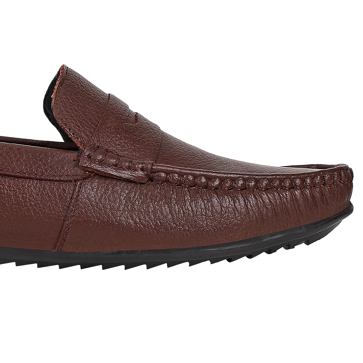 Brown Leather Loafers for Men - Defective