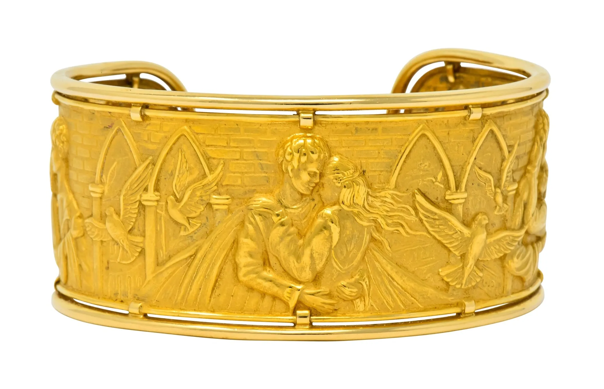 Carrera Y Carrera 18 Karat Gold Romeo & Juliet Cuff Bracelet