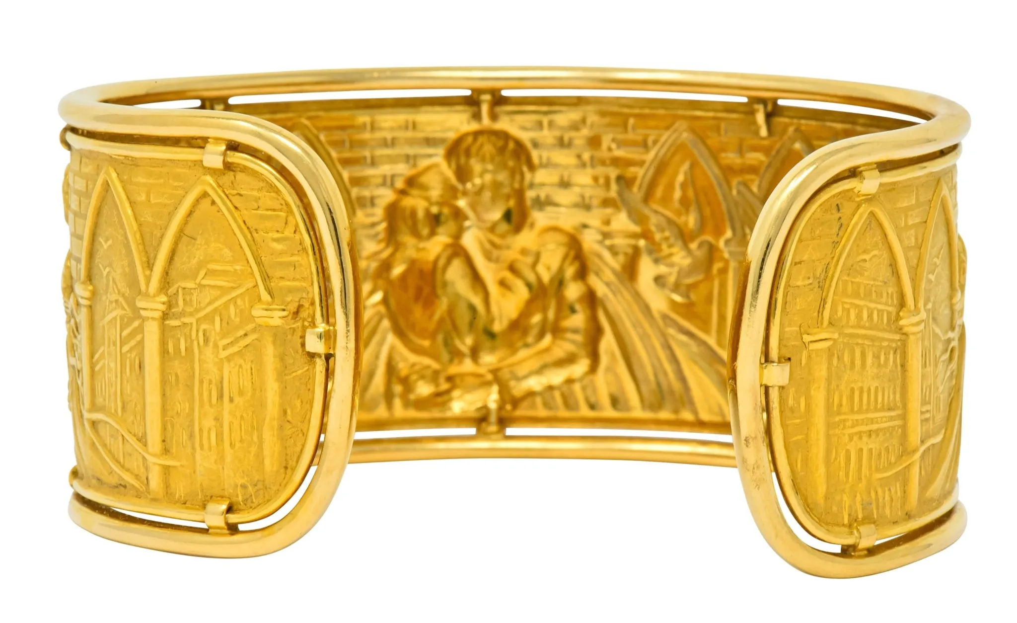 Carrera Y Carrera 18 Karat Gold Romeo & Juliet Cuff Bracelet