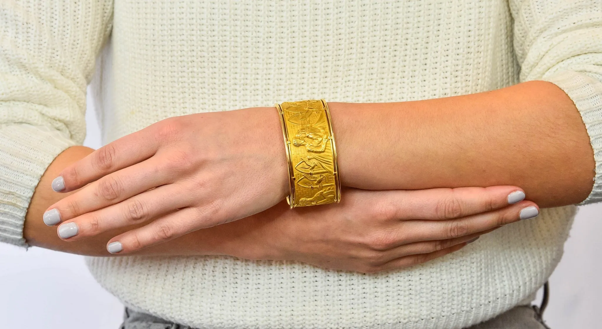 Carrera Y Carrera 18 Karat Gold Romeo & Juliet Cuff Bracelet