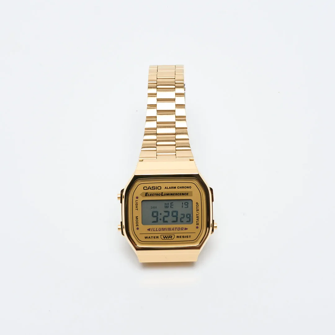 Casio - Vintage Unisex Digital Watch (Gold/Beige)