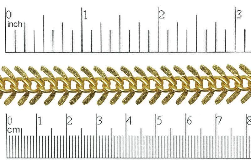 CH301, Fish Bone Chain - Per Inch