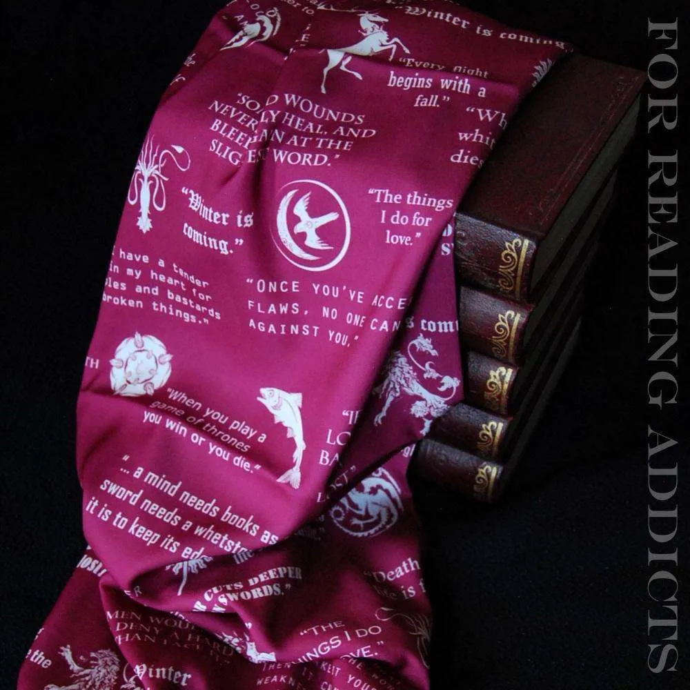 Claret Red Game Of Thrones Themes  Infinity Scarf Handmade Limited Edition