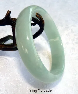 Cloud of  Bliss Glowing Burmese Jadeite Old Mine Bangle Bracelet 55mm (BB2582)