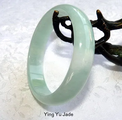 Cloud of  Bliss Glowing Burmese Jadeite Old Mine Bangle Bracelet 55mm (BB2582)