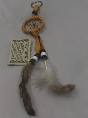 CM Navajo handcrafted Dream Catcher key ring 1.5”