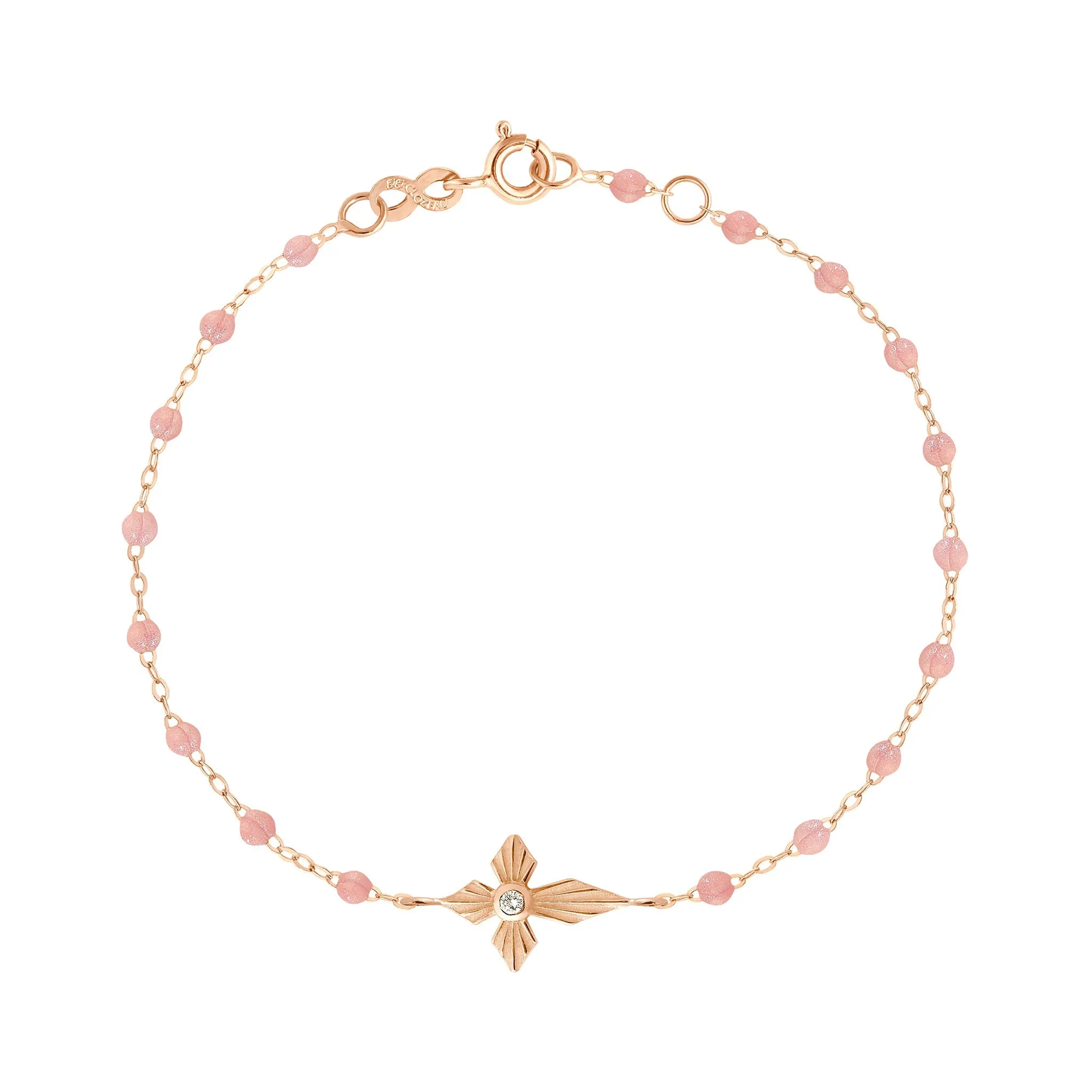 Croix Lumière Blush Diamond Bracelet, Rose Gold, 6.7