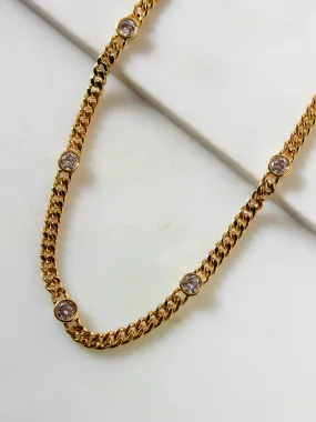 Crystal Curb Chain (Round)