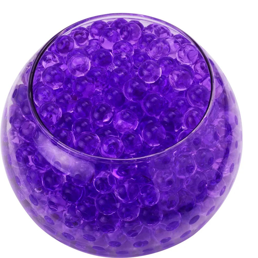 Crystal Soil Water Beads Mud Balls for Wedding, Party, Decor, Flower Arrangements,Grow Ball Craft-Home Decor purple 100 gram/lot