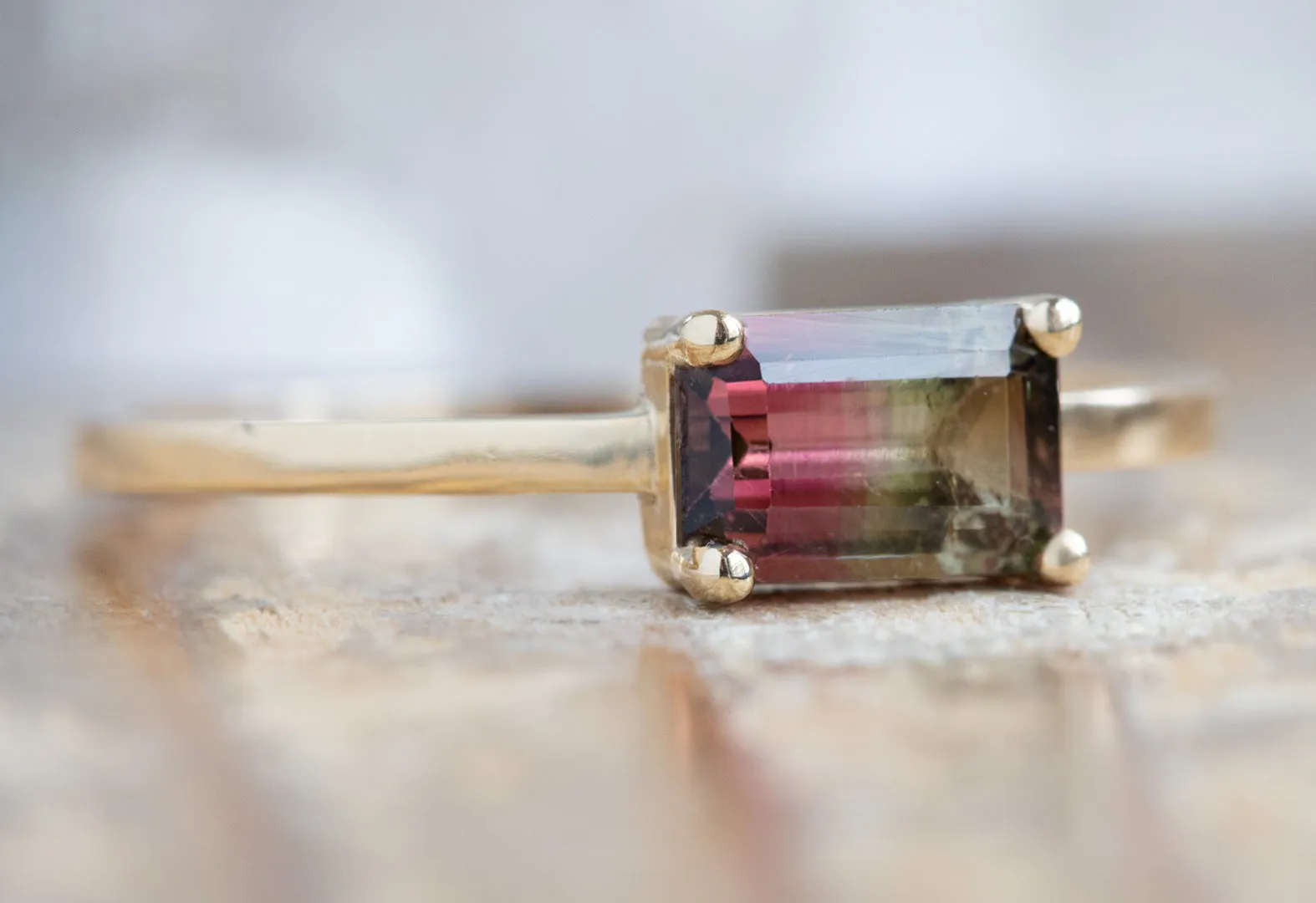 Custom One Of A Kind Watermelon Tourmaline Ring