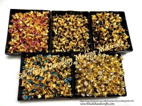 Designer drum beads.Pack of 100 assorted beads!