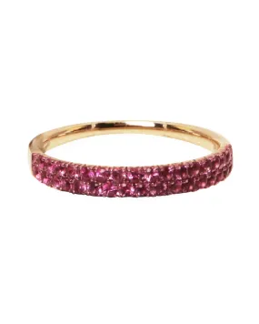 Double Pink Sapphire Ring