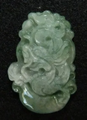 Dragon Brings Power, Luck Jadeite Pendant (BJPZ-Dragon)